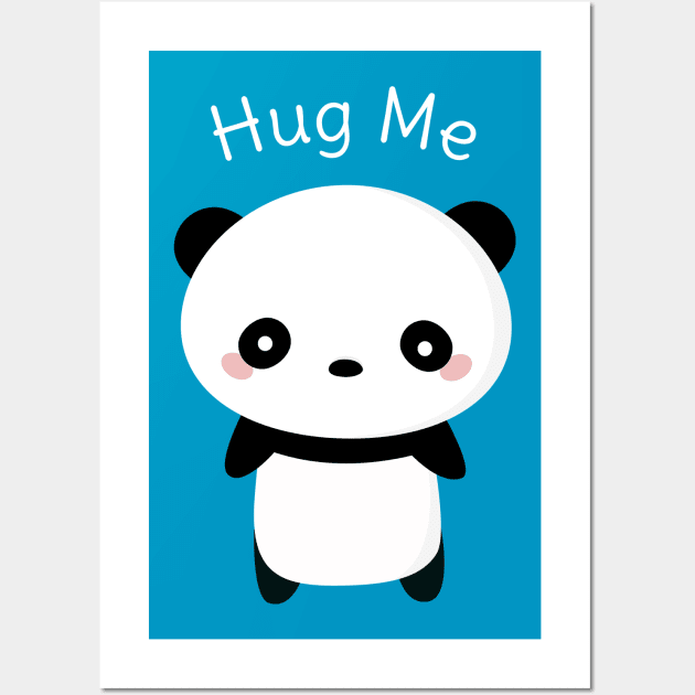 Hug Me Panda Bear T-Shirt Wall Art by happinessinatee